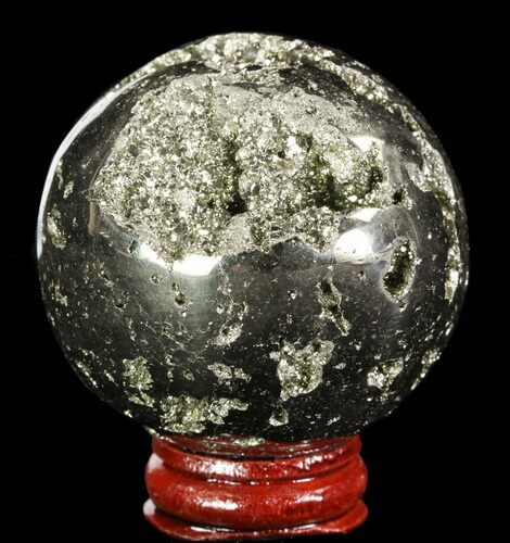 Polished Pyrite Sphere - Peru #65102